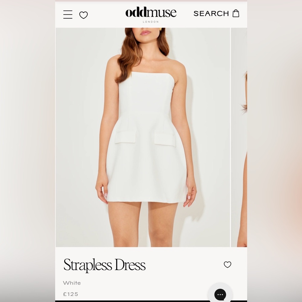 White Strapless Dress Odd Muse